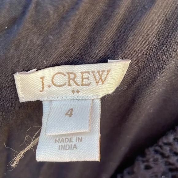 J Crew Factory size 4 black crochet sleeveless dress, pit to pit 17", length 36" - Picture 3 of 5